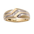 10k Two-tone Gold Diamond Band