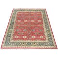Indo Mahal Hand-knotted Rug Salmon/Green (9' x 12')