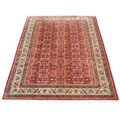 Indo Mahal Hand-knotted Rug Salmon/Ivory (9' x 12')