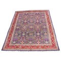 Persian Tabriz Hand-knotted Navy/ Red Rug (10' x 13'4)