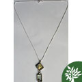 Roman Glass Square and Rectangle Necklace (Israel)