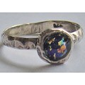 Sterling Silver Murano Glass Ring (Israel)
