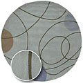 Hand-tufted Dao Grey Wool Rug (8' Round)