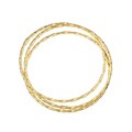 18k Gold over Silver Italian Designer Bangles (Set of 3)