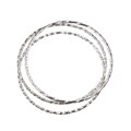 Sterling Silver Italian Designer Bangle Bracelets (Set of 3)
