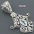 Sterling Silver Gemstone Pendant (India)