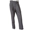 Domani Men's Grey Side Buckle Pleated Dress Pants
