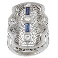 14k Gold Sapphire and 1/3ct TDW Diamond Ring (J, SI2)