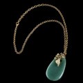 M. Haskell Green Glass Oval Necklace