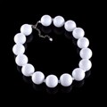 M. Haskell White Plastic Bead Necklace