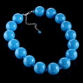 M. Haskell Blue Plastic Bead Necklace