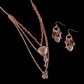 M. Haskell Heart and Key Earrings and Necklace Set