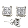 14k Gold 1 1/2ct TDW Diamond Stud Plus Earrings (H-I, I2-3)