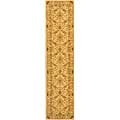 Handmade Oushak Ivory Wool Runner (2'3 x 12')