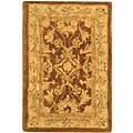 Old World Brown/ Tan Hand-spun Wool Rug (2' x 3')