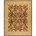 Old World Brown/ Tan Hand-spun Wool Rug (9'6 x 13'6)