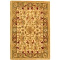 Heirloom Ivory/ Light Green Wool Rug (2' x 3')
