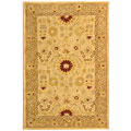 Timeless Handmade Ivory/ Sand Wool Rug (4' x 6')