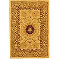 Timeless Handmade Ivory/ Sand Wool Rug (2' x 3')