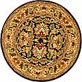 Kerman Handmade Navy/ Gold Wool Rug (3'6 Round)