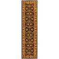 Kerman Handmade Navy/ Gold Wool Runner (2'3 x 8')