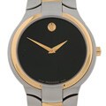 Movado Portico Men's Two-tone Black Dial Watch