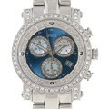 Aqua Master Blue Dial 3ct TDW Diamond Watch
