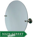 Round Beveled-edge Bathroom Tilt Wall Mirror
