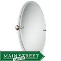 Oval Bathroom Tilt Wall Mirror with Beveled Edge