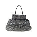 Fendi Grey/ Black Feathered Leather 'To You' Bag