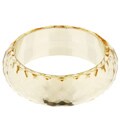 R.J. Graziano Metallic Lucite Goldtone Bangle