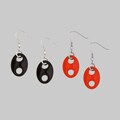R.J. Graziano Black and Red Dangle Earrings Set
