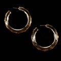 R.J. Graziano Goldtone Metallic Lucite Hoop Earrings