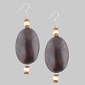 R.J. Graziano Black Oval Drop Earrings