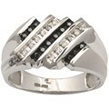 10k Gold 1/4ct TDW Black and White Diamond Ring