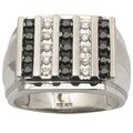 10k Gold 1ct TDW Black and White Diamond Ring