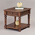 Leather Top End Table