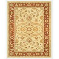 Hand-tufted Beige/ Dark Rust Wool Rug (8' Round)