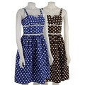 Karin Stevens Women's Polka Dot Printed Cotton Sundress