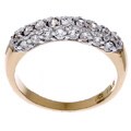 Gold over Silver CZ Ring
