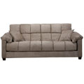 Madras Gray Sage Green Microfiber Futon Sofa Bed