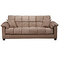 Madras Mocha Microfiber Futon Sofa Bed
