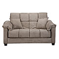 Madras Grey Sage Green Microfiber Futon Loveseat