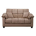 Madras Mocha Microfiber Futon Loveseat
