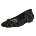 Fendi Women's Velvet Burnout Zucchino Ballet Flats