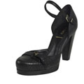 Fendi Women's Pebbled Leather Buckle Pumps
