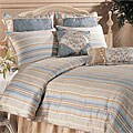Odessa Stripe Light Blue 4-piece Comforter Set