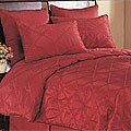 Silk Lattice Burgundy Luxury 4-piece Comforter Set