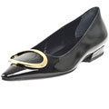 Prada Women's Patent Leather Buckle Flats