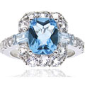 Sterling Silver Genuine Blue Topaz Ring